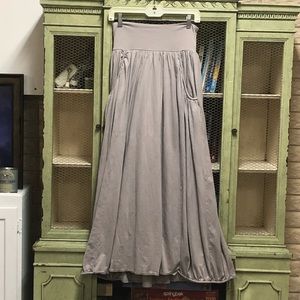 Garnet Hill Maxi Skirt Beige